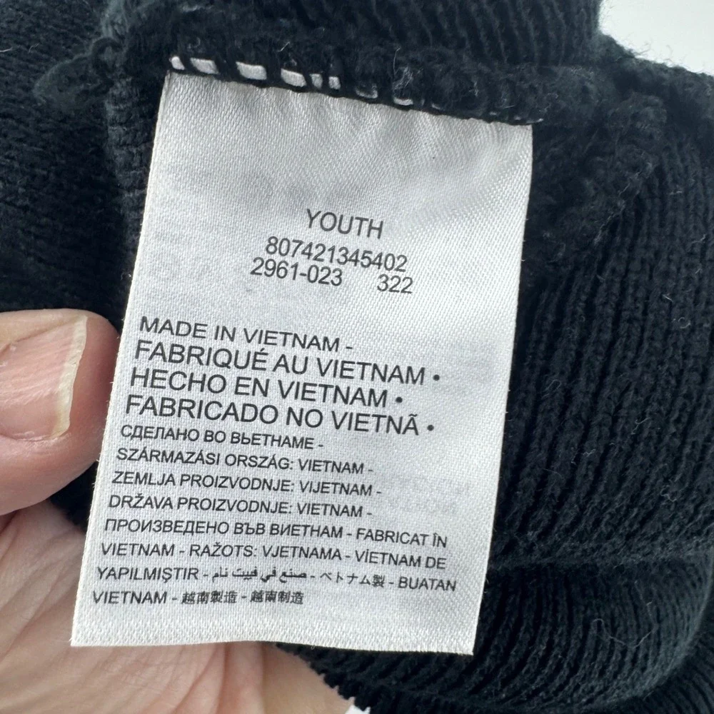 Nike Youth Black Beanie Hat Embroidered Logo‎ Warm Winter Cap OS